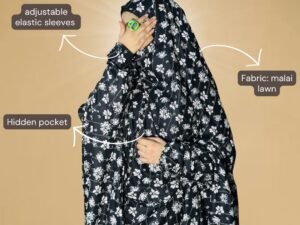 Arbi Lawn Stitch Chader With Sleeves & Pocket