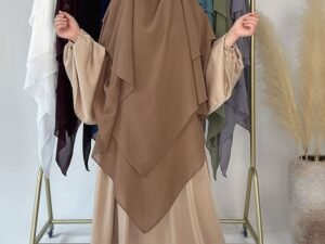 Three Layer Khimar With Naqab