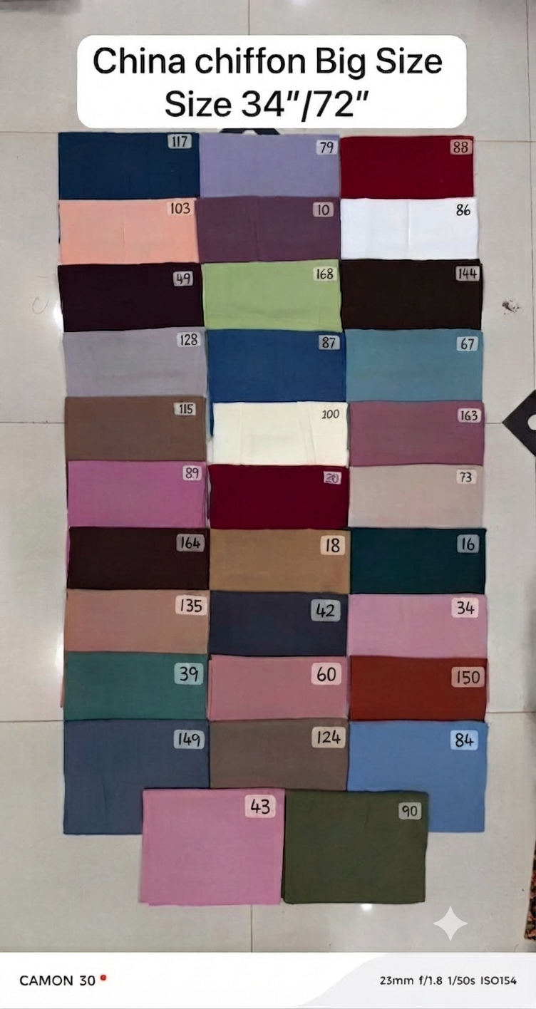 Premium Georgette Hijab Big Size 34×72 - Image 2