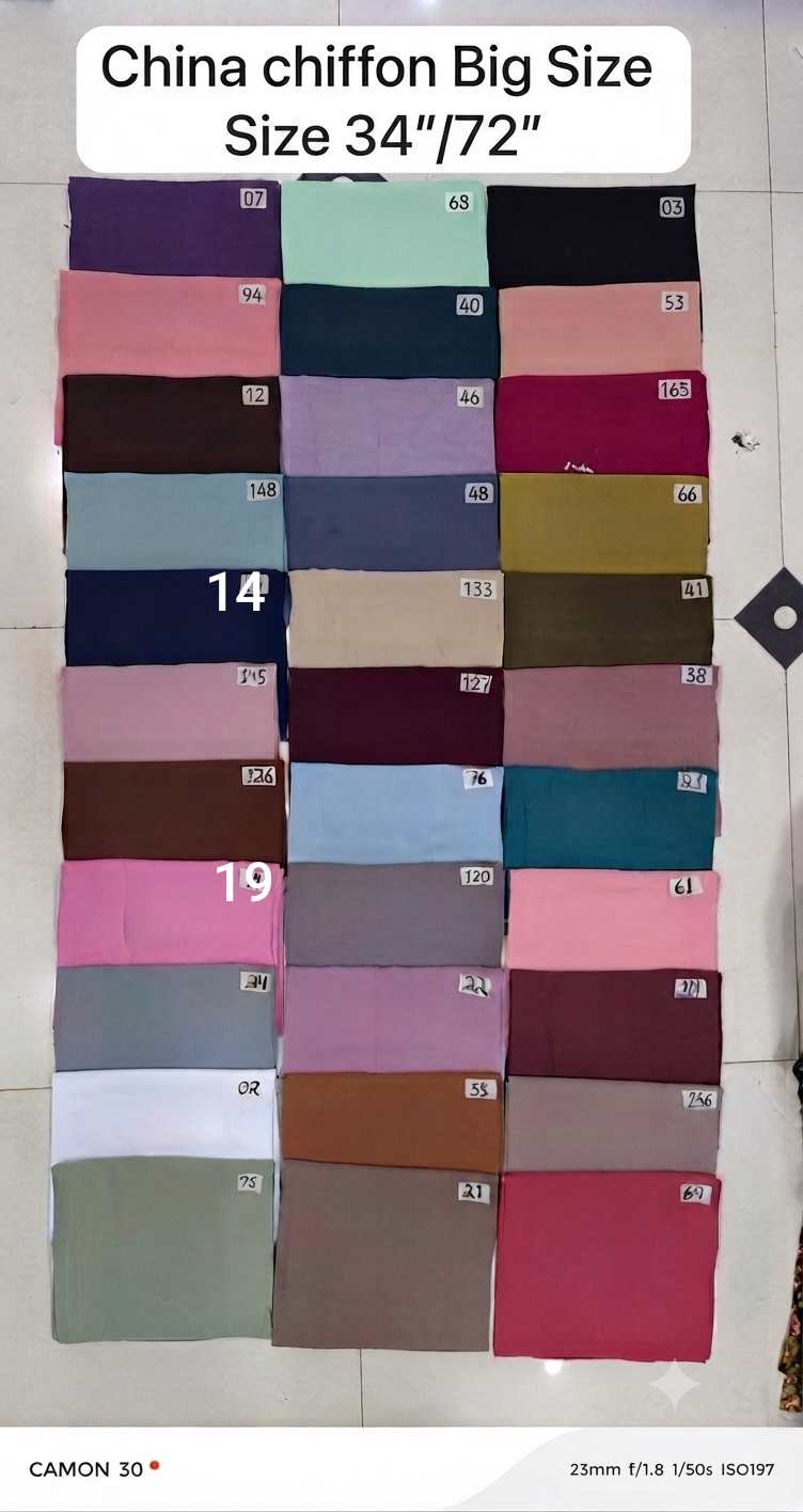 Premium Georgette Hijab Big Size 34×72 - Image 3